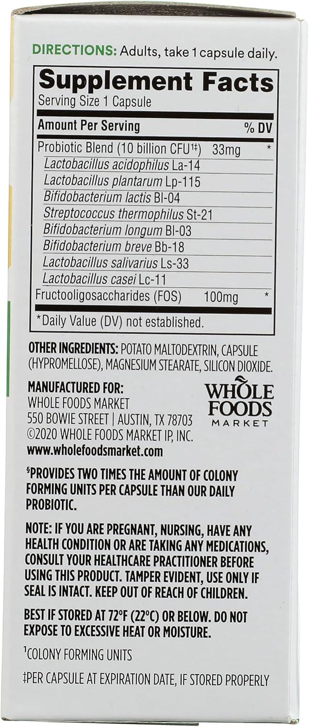 image:image365 by Whole Foods Market Extra Strength Daily Probiotic 10 billion CFU 30 ct