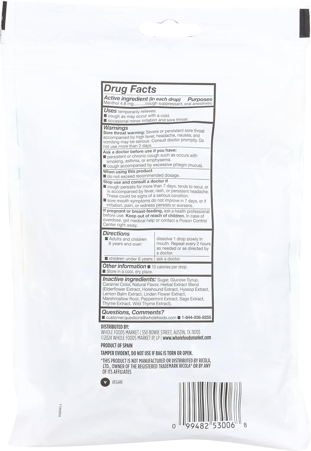 image:image365 by Whole Foods Market Herbal Cough Drops 45 Count