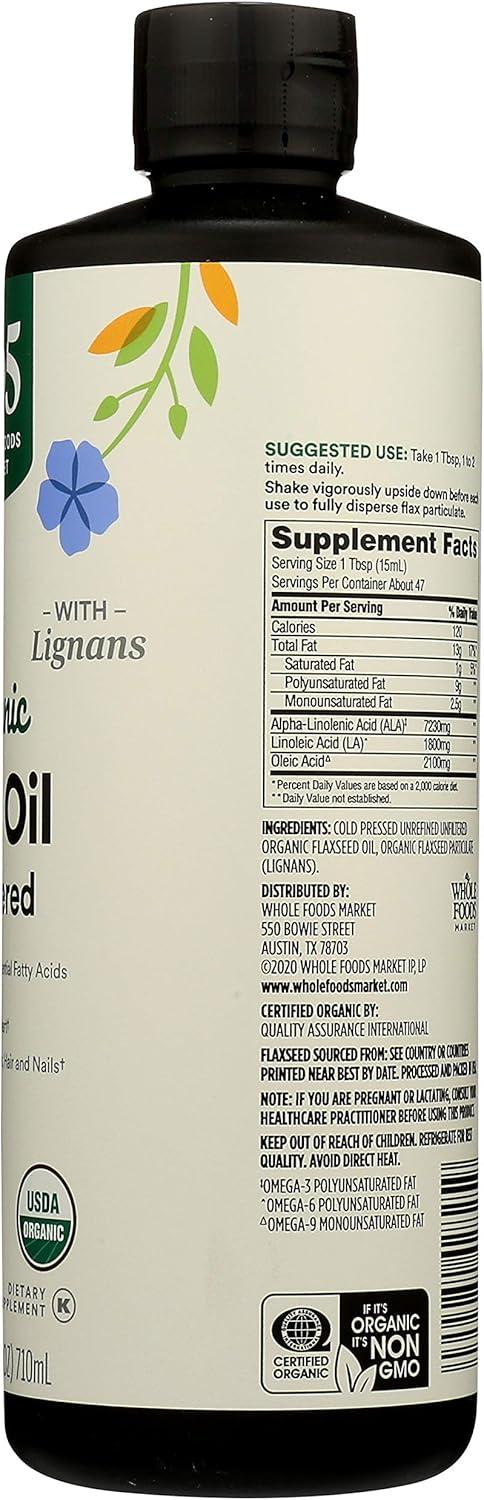 image:image365 by Whole Foods Market Organic Flax Oil High Lignan 24 Fl OzFlaxseed