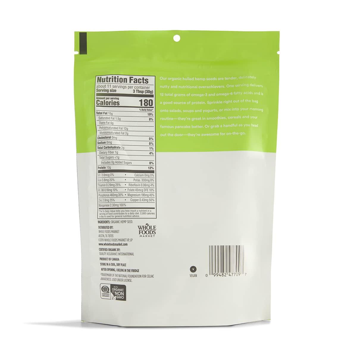 image:image365 by Whole Foods Market Organic Hemp Seed 4 OunceNutty