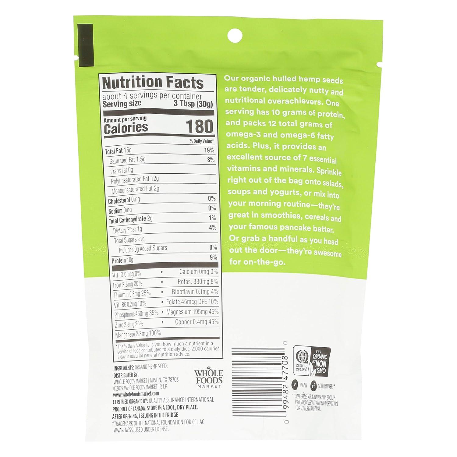 image:image365 by Whole Foods Market Organic Hemp Seed 4 OunceNutty