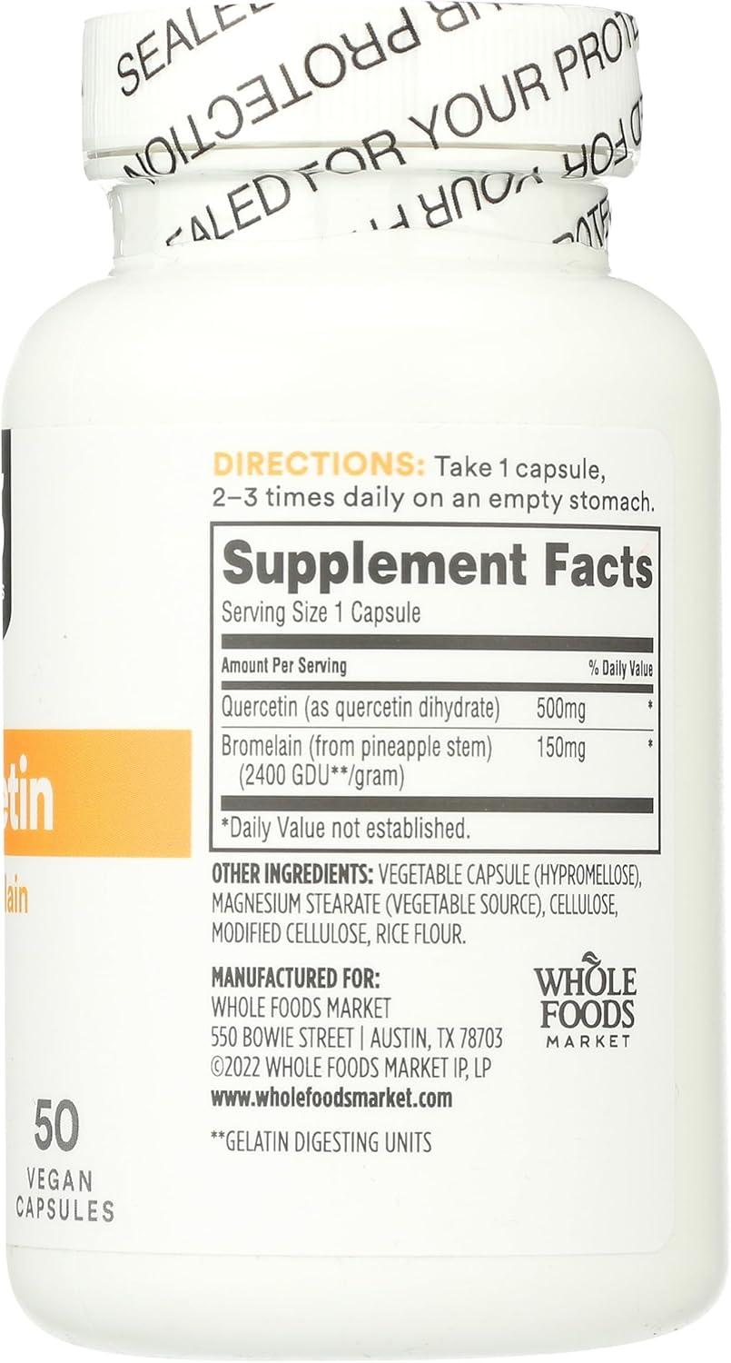 image:image365 by Whole Foods Market Quercetin with Bromelain 50 Vegetarian Capsules