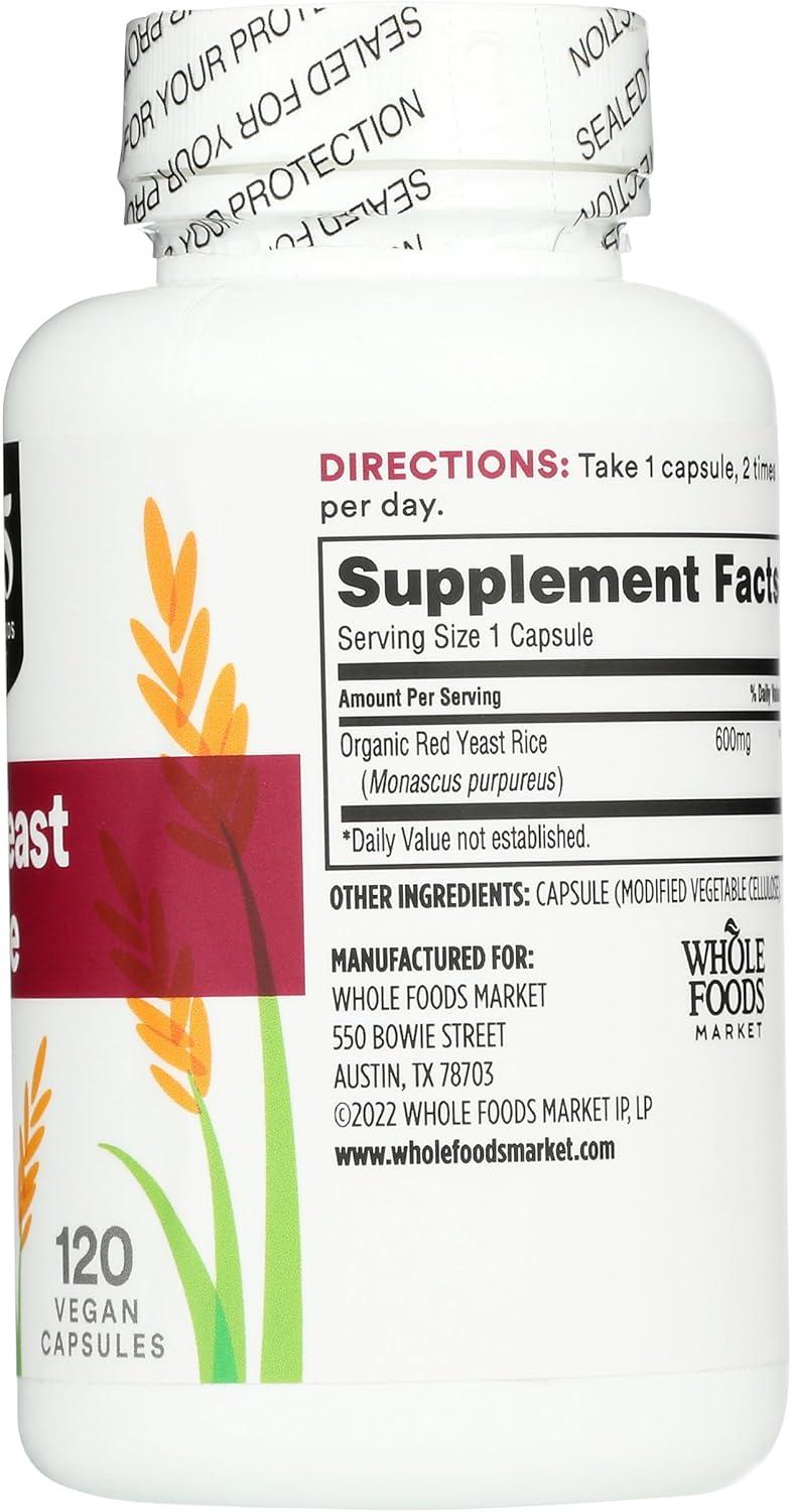 image:image365 by Whole Foods Market Red Yeast Rice 600mg 120 Count