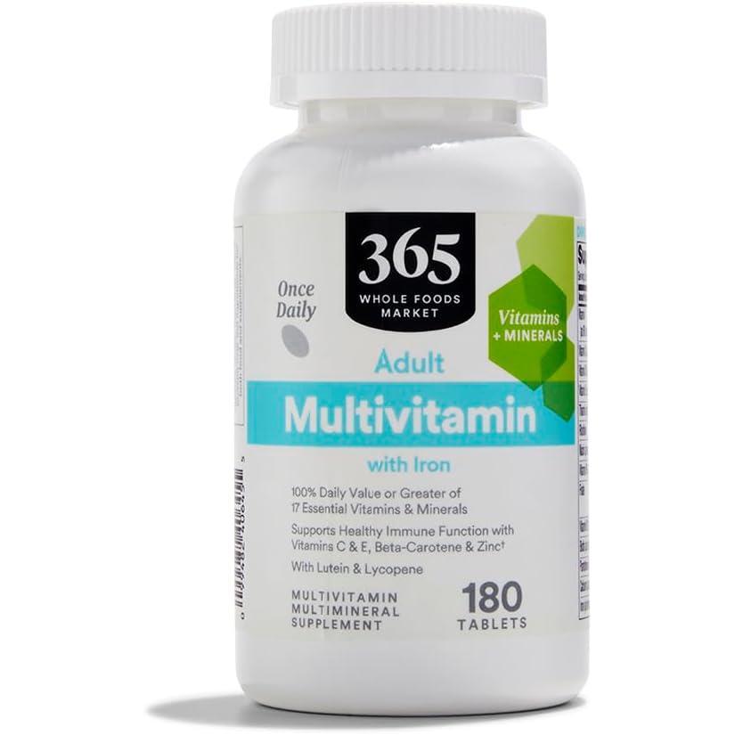 image:image365 by Whole Foods Market Adult Multivitamin with Iron 17 Essential Vitamins and Minerals 180 Tablets