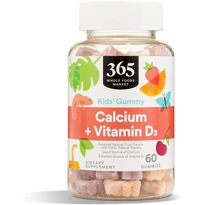 image:image365 by Whole Foods Market Calcium and Vitamin D3 Kids Gummies Assorted Natural Fruit Flavors 60 Count