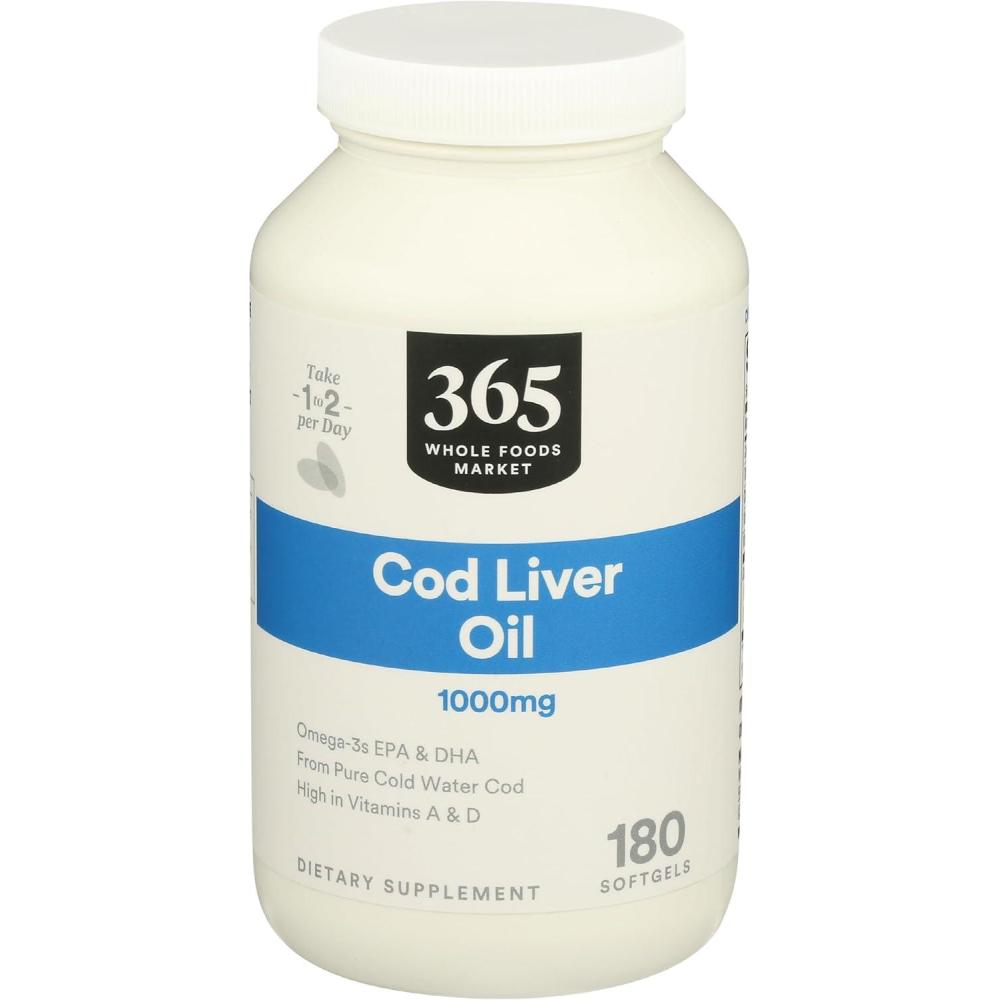 image:image365 by Whole Foods Market Cod Liver Oil Norwegian 1000Mg 180 Softgels