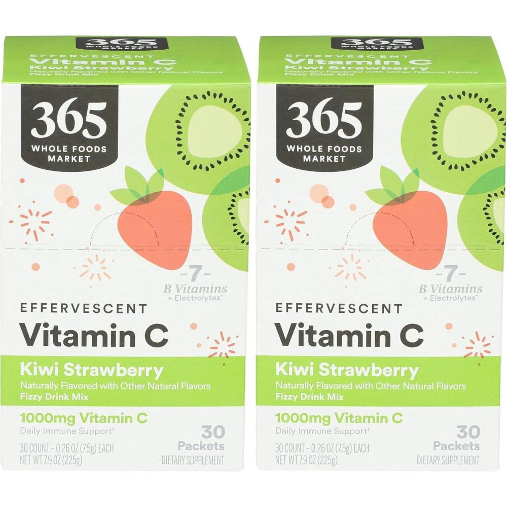 image:image365 by Whole Foods Market Effervescent C Powder Kiwi Strawberry 30 Count026 Ounce Pack of 60