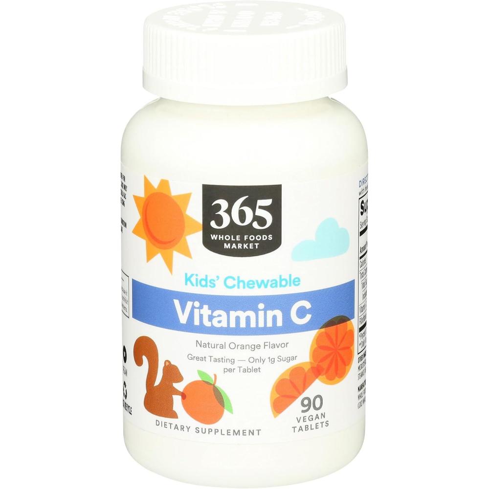 image:image365 by Whole Foods Market Kid Chewable Vitamin C Natural Orange Flavor Vegan 90 Count90 Count Pack of 1