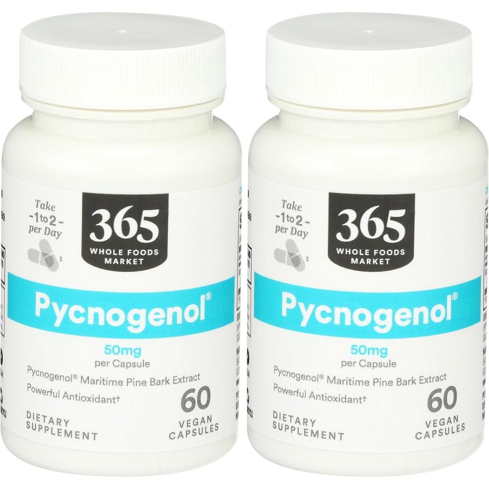 image:image365 by Whole Foods Market Pycnogenol Maritime Pine Bark Extract 50mg Vegan Capsules 60 Count60 Count Pack of 2