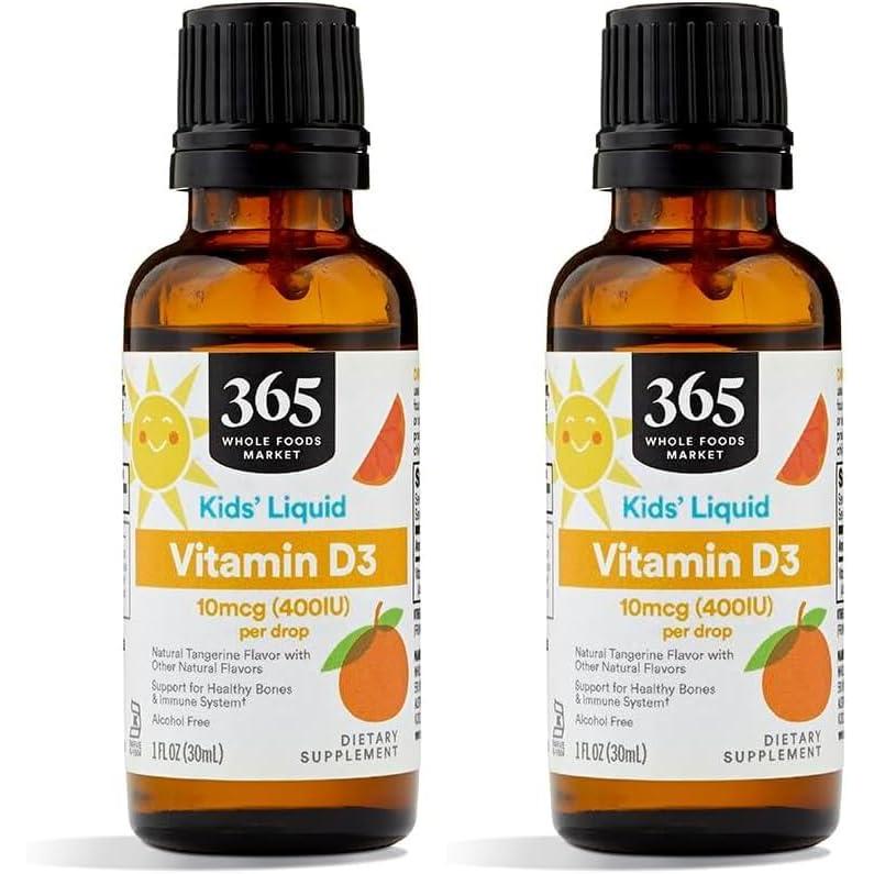 image:image365 by Whole Foods Market Vitamin D3 Liquid 400Iu Tangerine Flavor 1 Ounce1 Fl Oz Pack of 2