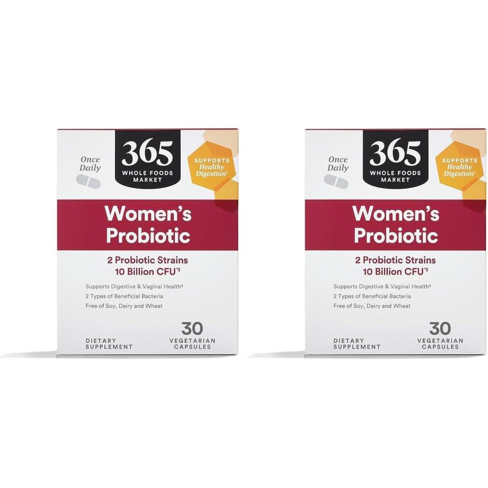 image:image365 by Whole Foods Market Womens Once Daily Probiotic Vegetarian and Free of Soy Dairy and Wheat 10 Billion CFU 30 Count30 Count Pack of 2