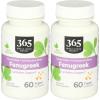 365 by Whole Foods Market, Fenugreek Standardized + Full Spectrum Blend, Lactation Support, Vegan Capsules, 60 Count(60 Count (Pack of 2))
