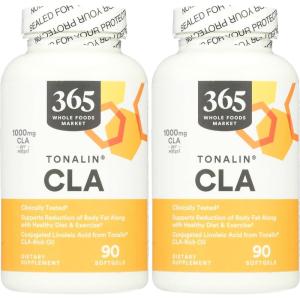 365 by Whole Foods Market, CLA (Tonalin) 1300mg, 90 ct(90 Count (Pack of 2))