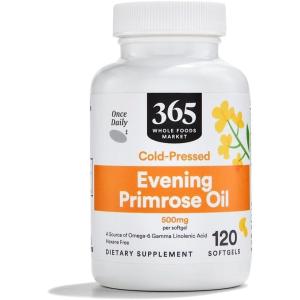 365 by Whole Foods Market, Evening Primrose Oil 500 mg, 120 Count(120 Count (Pack of 1))