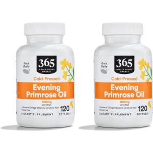 365 by Whole Foods Market, Evening Primrose Oil 500 mg, 120 Count(120 Count (Pack of 2))