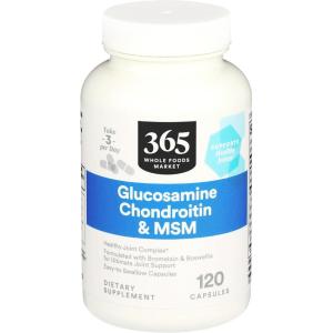 365 by Whole Foods Market, Glucosamine Chondroitin and MMS, 120 Capsules(Unflavored)