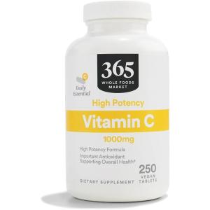 365 by Whole Foods Market, High Potency Vitamin C 1000mg, Vegan, 250 Tablets(250 Count (Pack of 1))