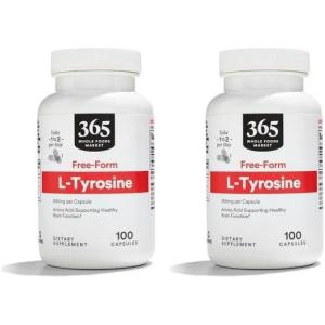 365 by Whole Foods Market, L Tyrosine 500Mg, 100 Capsules(100 Count (Pack of 2))