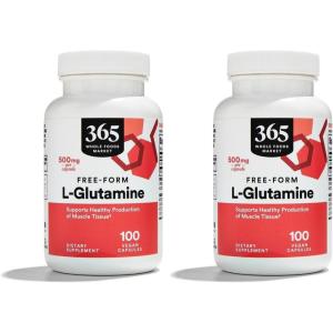 365 by Whole Foods Market, L-Glutamine 500mg, 100 ct(100 Count (Pack of 2))