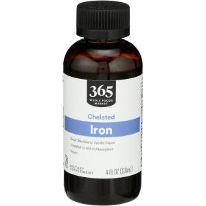 365 by Whole Foods Market, Liquid Iron – Blackberry Vanilla Flavor, 4 OZ