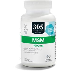 365 by Whole Foods Market, MSM 1000Mg, 90 Tablets(90 Count (Pack of 1))