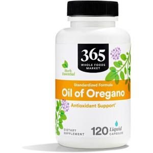 365 by Whole Foods Market, Oil of Oregano Standardized Formula, Antioxidant Support, Vegan Liquid Capsules, 120 Count(120 Count (Pack of 1))