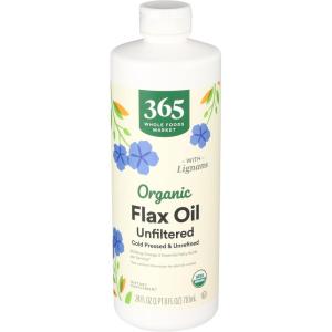 365 by Whole Foods Market, Organic Flax Oil High Lignan, 24 Fl Oz(Flax)