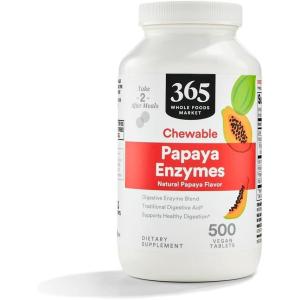 365 by Whole Foods Market, Papaya Enzymes, 500 Chews(500 Count (Pack of 1))