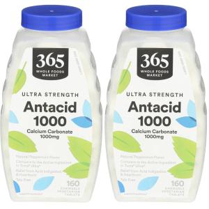 365 by Whole Foods Market Ultra-Strength Peppermint Antacid, 160 CT(160 Count (Pack of 2))