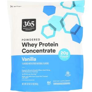365 by Whole Foods Market, Vanilla Whey Concentrate Protein Powder, 32 OZ