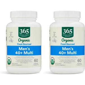 365 by Whole Foods Market, Vitamin Multi Mens Food Cultured 40 Plus, 60 Count(60 Count (Pack of 2))
