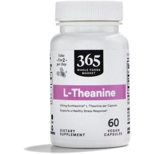 Whole Foods Market, L-Theanine 100 MCG 60 CT(60 Count (Pack of 1))