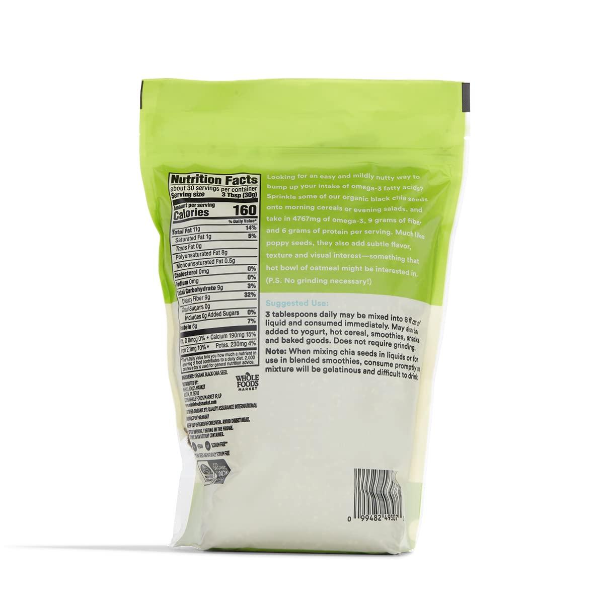 image:image365 by Whole Foods Market Organic Black Chia Seeds 15 OunceNutty