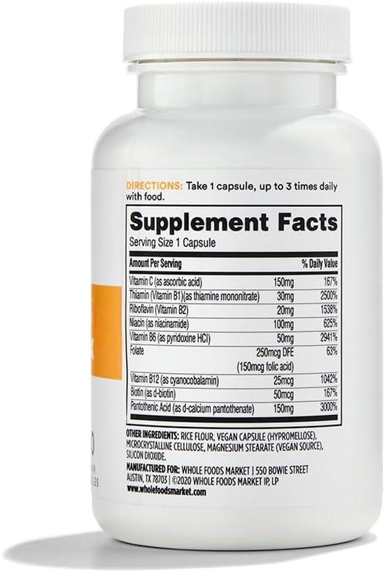 image:image365 by Whole Foods Market Stress BComplex with Vitamin C Energy amp Nervous System Support Vegan 60 Capsules