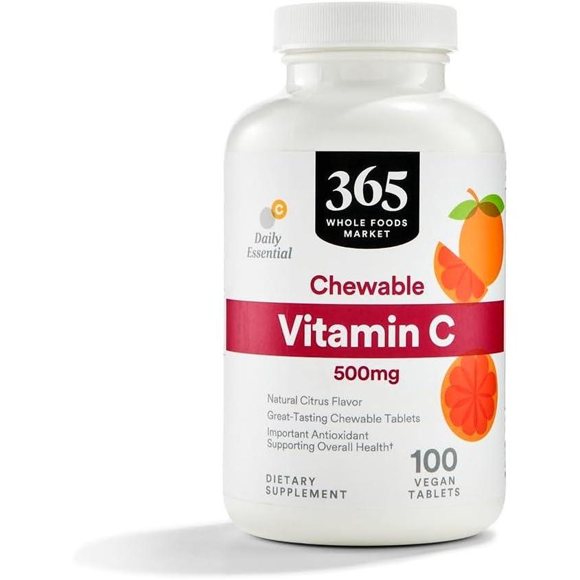 image:image365 by Whole Foods Market Chewable Vitamin C 500mg Natural Citrus Flavor Vegan 100 Tablets