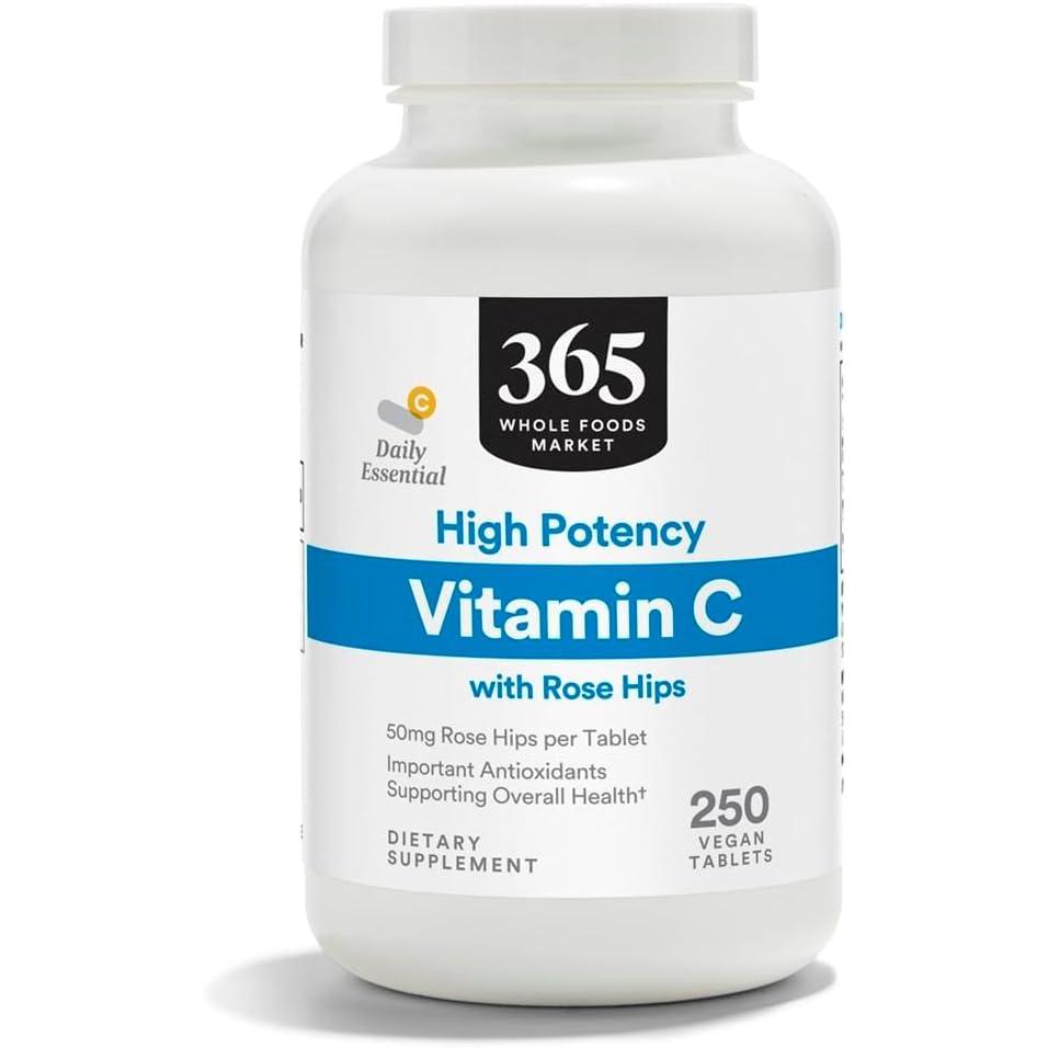 image:image365 by Whole Foods Market High Potency Vitamin C with Rose Hips Vegan 250 Tablets