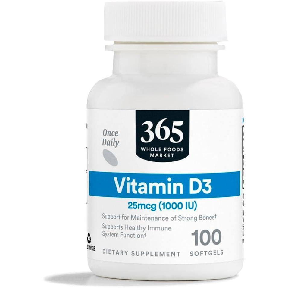 image:image365 by Whole Foods Market Vitamin D3 Softgels 1000 IU 100 CTUnflavored