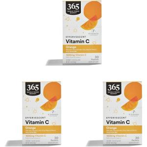 365 by Whole Foods Market, Effervescent C Powder Orange, 30 Count(0.26 Ounce (Pack of 90))