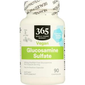 365 by Whole Foods Market, Glucosamine Sulfate Vegan, 90 CT(90 Count (Pack of 1))
