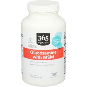 365 by Whole Foods Market, Glucosamine with MSM, 180 Capsules(180 Count (Pack of 1))