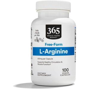 365 by Whole Foods Market, L Arginine 500Mg 100 Veggie Caps(100 Count (Pack of 1))