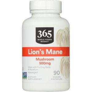 365 by Whole Foods Market, Lion’s Mane Mushroom 500mcg, Vegan, 90 Count(90 Count (Pack of 1))