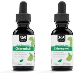 365 by Whole Foods Market, Liquid Concentrate Chlorophyll, Peppermint Flavor, 1 Fl Oz(1 Count (Pack of 2))