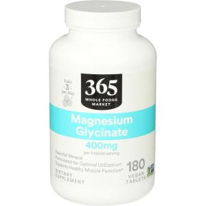 365 by Whole Foods Market, Magnesium Glycinate 400 MG, 180 Count