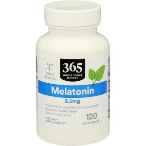 365 by Whole Foods Market, Melatonin Lozenges 2.5mg, Peppermint flavor, 120 ct