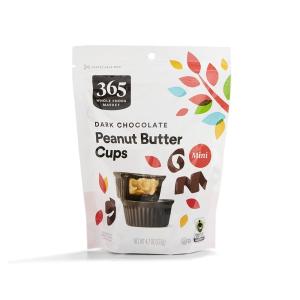365 by Whole Foods Market, Mini Dark Chocolate Peanut Butter Cups, 4.7 Ounce(4.7 Ounce (Pack of 1))