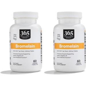 Whole Foods Market, Bromelain, 60 CT(60 Count (Pack of 2))