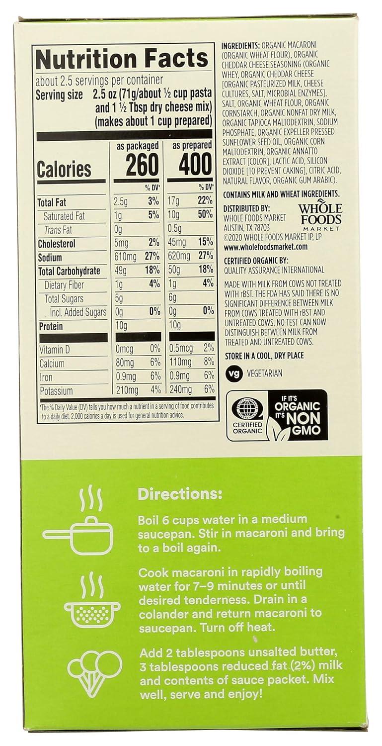 image:image365 by Whole Foods Market Organic Cheddar Macaroni amp Cheese Shapes Llama Adventure 6 Ounce6 Ounce Pack of 4