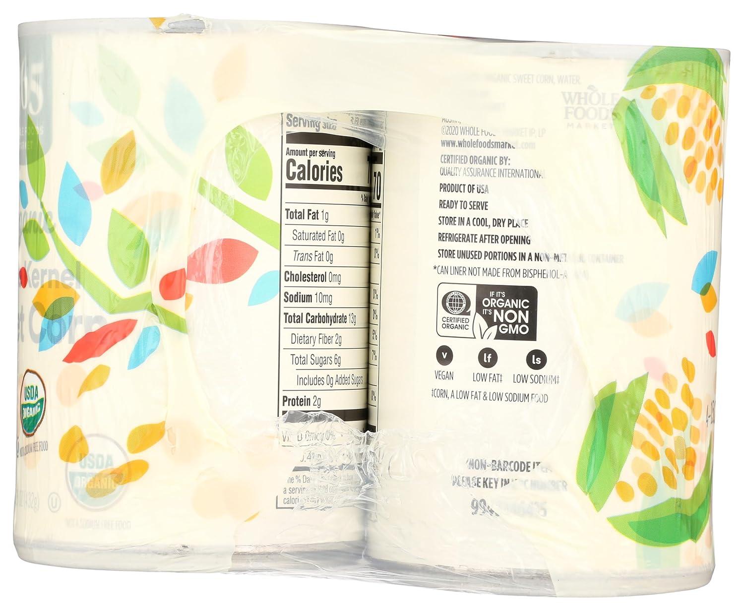 image:image365 by Whole Foods Market Organic Corn No Salt Added 1525 Ounce 4 Pack