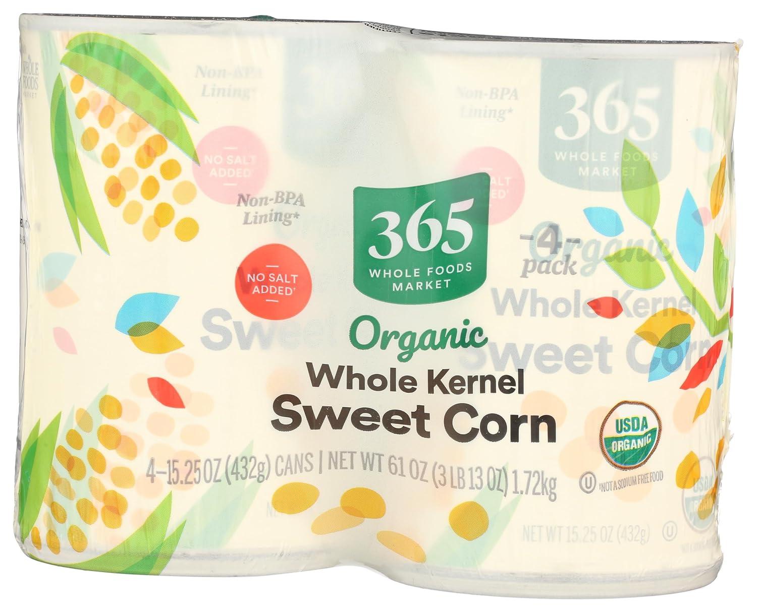 image:image365 by Whole Foods Market Organic Corn No Salt Added 1525 Ounce 4 Pack
